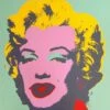 Marilyn Monroe-Pink On Green 11.23 -DEODATO Saldi 11.23marilyn monroe 91x91 cm serigrafia 2