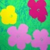 Flowers - Pink/Yellow On Green 11.68 -DEODATO Saldi 68 3