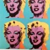 Four Marilyns - Invitation Card -DEODATO Saldi andy warhol marilyn volti 15x10.5 cm 2000