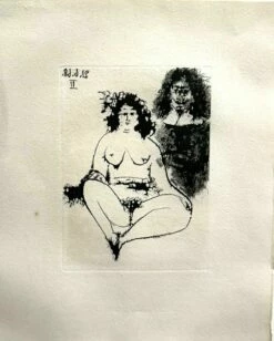 Femme Nue Assise Et Mousquetaire