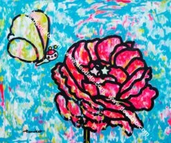 Flowers Bluecompose Luminousred