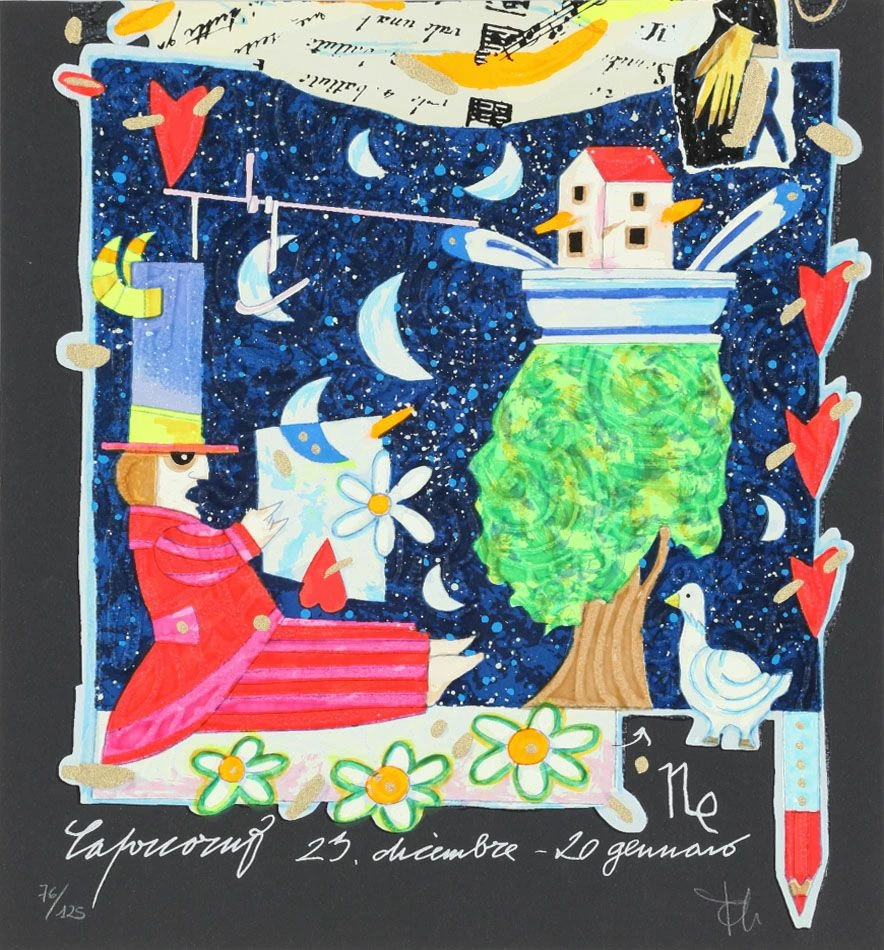 Capricorno - I Segni Dello Zodiaco (fondo Nero) 3 Capricorno - I Segni Dello Zodiaco (fondo Nero)