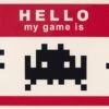Hello My Game Is -DEODATO Saldi invader hello my game is 2009 screenprint signed dated numberes and embossed 46 3 x 31 2 cm edition of 25 credits elena domenichini