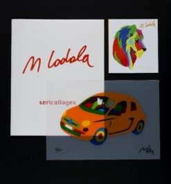 Fiat 500 Fluo (Arancione) -DEODATO Saldi lodola marco fiat 500 fluo arancione sericollage pvc 40x50cm mg 8134 vista catalogo 300dpi