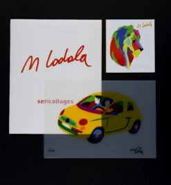 Fiat 500 Fluo (Gialla) -DEODATO Saldi lodola marco fiat 500 fluo giallo sericollage pvc 40x50cm mg 8136 vista catalogo 300dpi