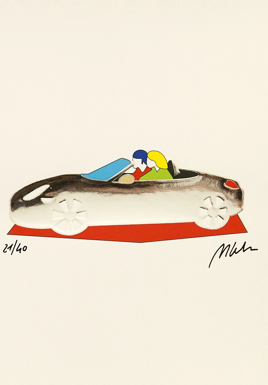 Porsche Argento - Serigrafia 3 Porsche Argento - Serigrafia