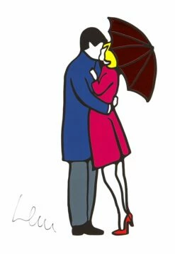 Amanti Sotto L'ombrello - Serigrafia