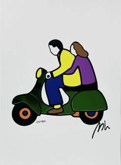 Coppia In Vespa - Serigrafia