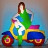 Pin Up In Vespa (Scultura Luminosa) -DEODATO Saldi marco lodola pin up in vespa 1