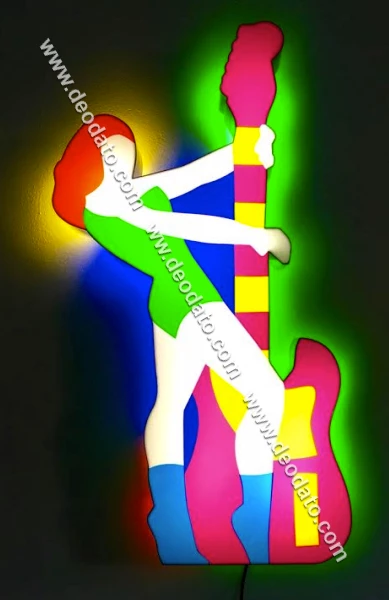 Pin Up E Chitarra (Scultura Luminosa) 3 Pin Up E Chitarra (Scultura Luminosa)