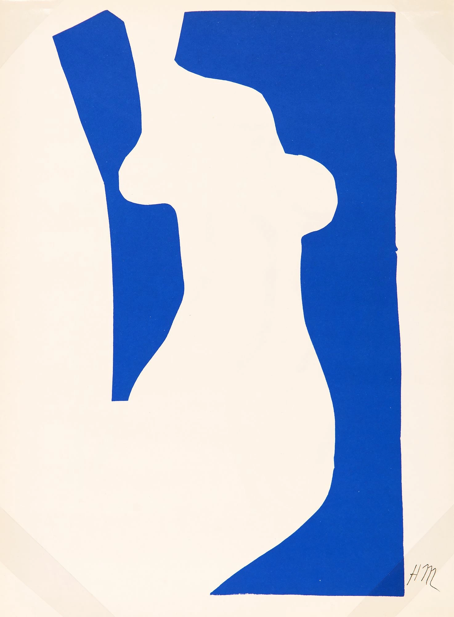 Nu Femme Sur Fond Bleu