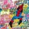 Spiderman -DEODATO Saldi mr.brainwash spiderman mixed media on paper p105678 97x127cm 1