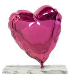 Balloon Heart - Chrome Pink