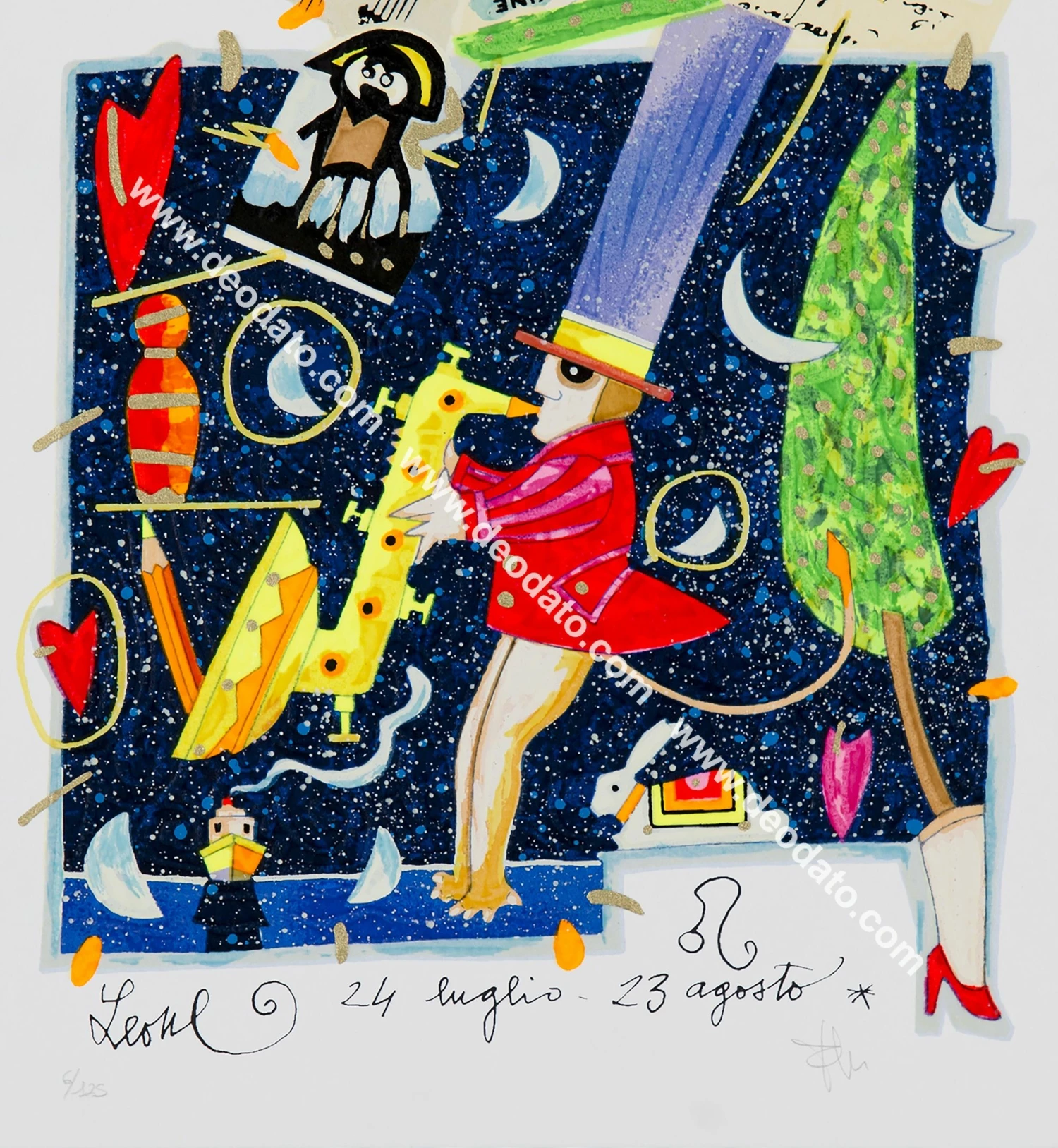 Leone - I Segni Dello Zodiaco (fondo Bianco) 3 Leone - I Segni Dello Zodiaco (fondo Bianco)