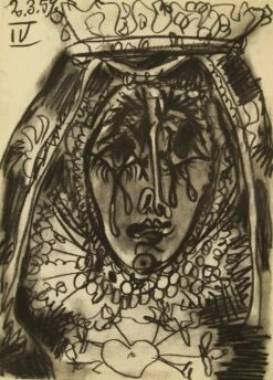 Portrait De Femme Pleurent