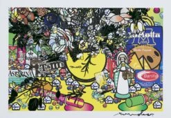 Detail 2 Of Flowers 2 After Jan Brueghel Elder With Aspirina, Barilla, Baci, Calippo, Cola, Louis Vuitton, Motta, Tm, Visa And Maddonna