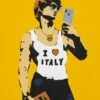 David The Tourist - Giallo 1 David The Tourist - Giallo -DEODATO Saldi tvboy davidthetourist yellow stencil su tela 80x100 1