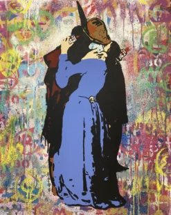 The Influencer's Kiss Graffiti Wall