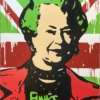 Punk Queen Elizabeth Redjacket - Green 1 Punk Queen Elizabeth Redjacket - Green -DEODATO Saldi tvboy punk queen elizabeth redjacket green 65x80