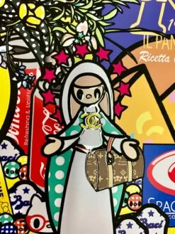 Detail 2 Of Flowers 2 After Jan Brueghel Elder With Aspirina, Barilla, Baci, Calippo, Cola, Louis Vuitton, Motta, Tm, Visa And Maddonna (INSERTI NERO LUCIDO) -DEODATO Saldi whatsapp image 2018 10 09 at 17.55.18