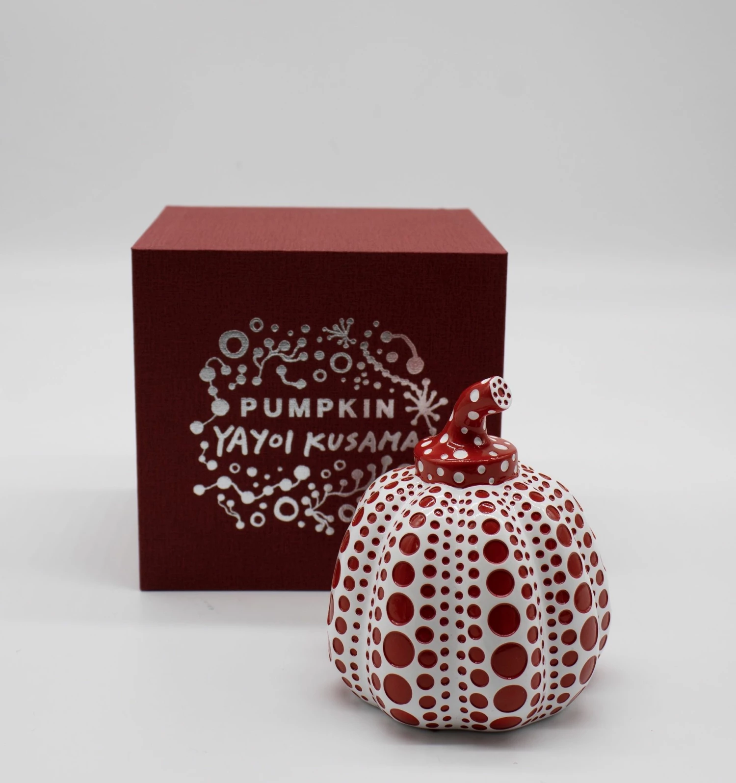 Original Pumpkin Ceramic Sculpture (Red & White) 3 Original Pumpkin Ceramic Sculpture (Red & White)