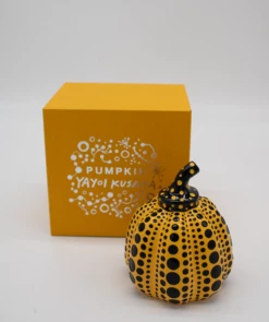 Original Pumpkin Ceramic Sculpture (Yellow & Black)